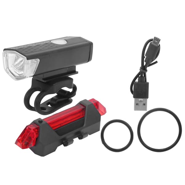 Sykkellys foran og bak USB oppladbart supersterkt sykkellys og baklys