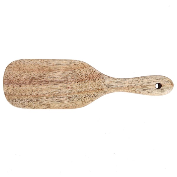Teak Spatel Flad Form Fødevaregodkendt Træ Køkkenspatel til Madlavning i Hjemmet (20,5x6cm)