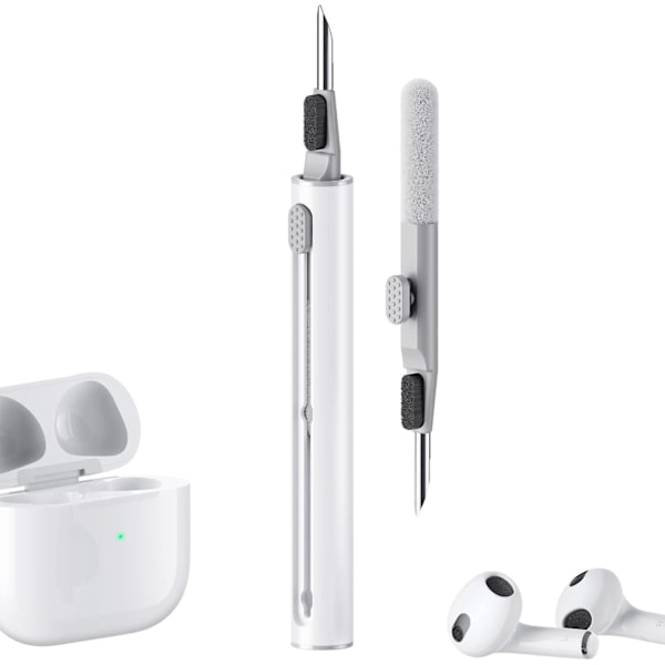 Multifunktionell Rengöringspenna för Bluetooth-Hörlurar - Vit