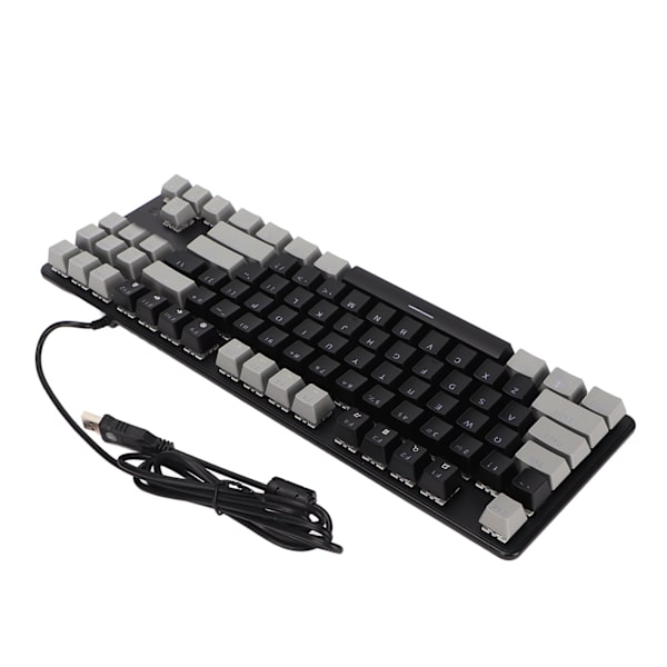 87-tasters mekanisk tastatur RGB-bakgrunnsbelysning blå bryter rask respons USB svart grå datamaskintastatur for hjemmekontor