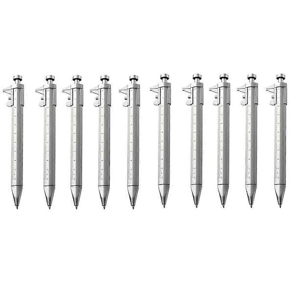 10 st Vernier Caliper 0-100mm Kulspetspenna Multifunktionsgadget