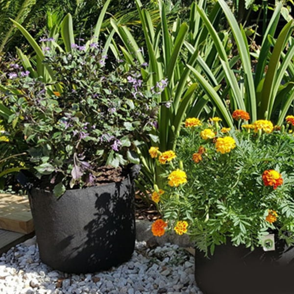 5 stk dyrkingspose 5 gallon hageplanting hageposer i ikke-vevd stoff for blomstergrønnsaker