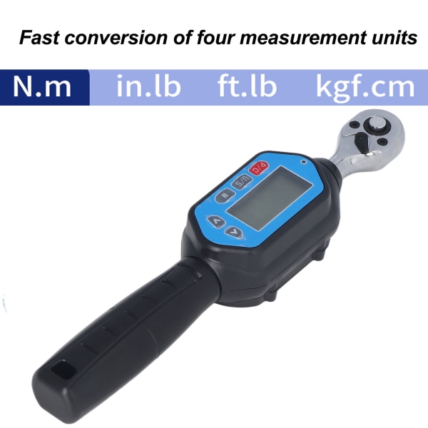 Mini Digital Display Torsion Wrench - 3 mätlägen - 1/4in - 30Nm - 72 tänder