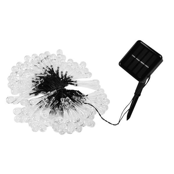 100 LED-strenge solcelledrevne fe-lamper 12m/39,3ft vandtætte dråbeform til terrasse græsplænefestdekoration farverigt lys