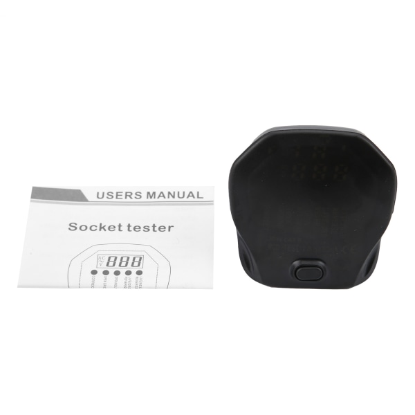 AC09D Digital stikkontakt-tester Spenning Strømbrudd Jordledning Fasedetektor EU AC48‑250V