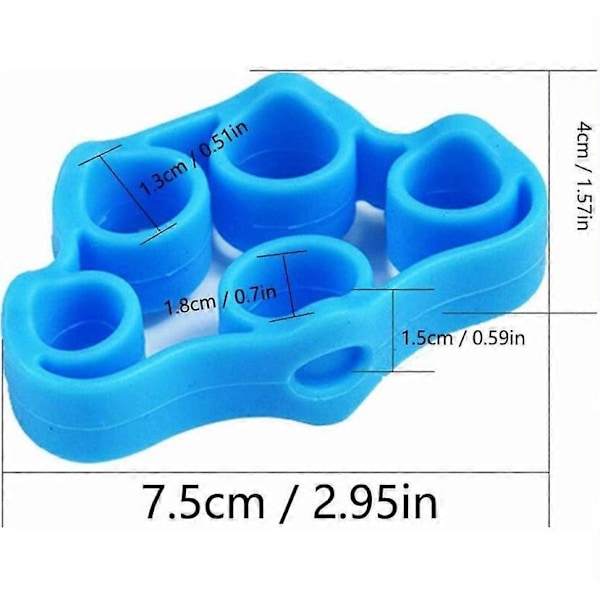 Set med 5 Finger Stretcher Övningar och Handförstärkare Handmotståndsband Finger Stretcher Greppstyrketränare för Karpaltunnelsyndrom Artrit Exe
