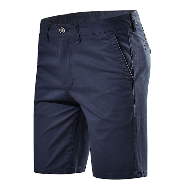 Khaki miesten chino-shortsit 38 tummaa sinistä
