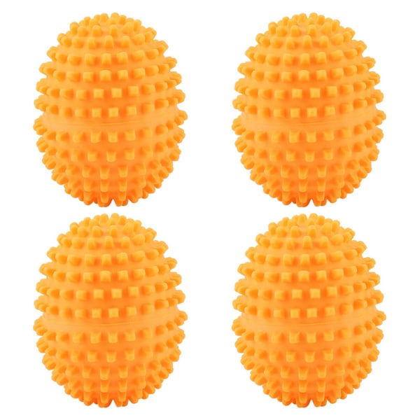 4 Stk/sett Oransje Gjenbrukbare Tørkeballer Tørkeball for Hjemmeklær Tørr