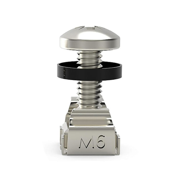 Carbonstål Skruer Burmøtrikker Skruer Skive M6 X12mm 16mm Rackmonteret Server