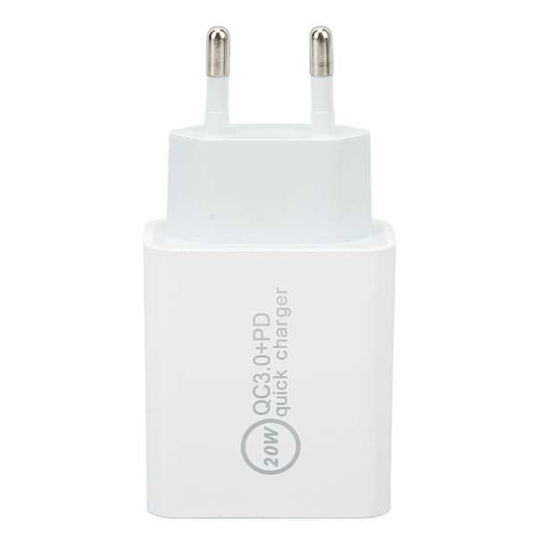 20W QC3.0 PD Nopea Laturi Kaksoisportti Nopea Latausnopeus Laturi Dji Avata AC 100‑240V Valkoinen EU-pistoke 85x43x24mm