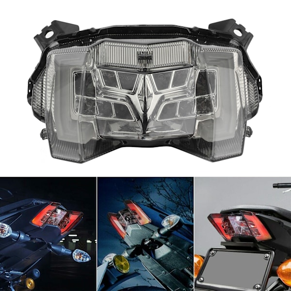 Motorsykkel LED-baklyktmontering Røkt linse Høy lysstyrke Passer til Yamaha MT-09/FZ-09 2017-2020