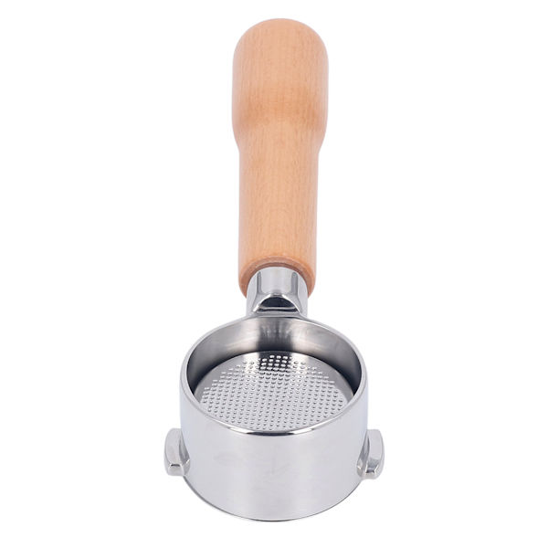 Portafilter 51mm 2 korvaa pohjaton kahvakahva ruostumaton teräs Delonghi ECO310 C1 -tyyppiin pyökki