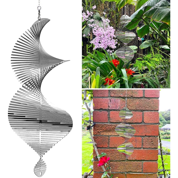 Spiral Vindspil - Metal Have Ornament til Udendørs og Indendørs Dekoration