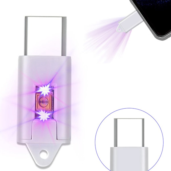 Kannettava pieni USB-ultraviolettipuhdistusvalo Puhelimen turvallisuus Mikro UVC-lamppu Lisävaruste Android Type-C -liitäntään