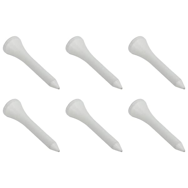 50 st Golf-tees i lönnträ, vit, lång bollbas, set för utomhussporter, 54 mm / 2,13 tum
