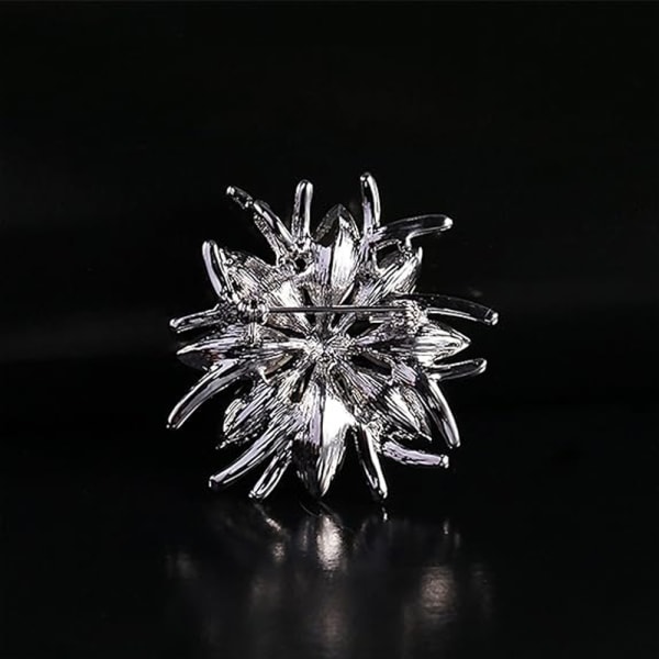 Crystal Flower Brosch - Blå