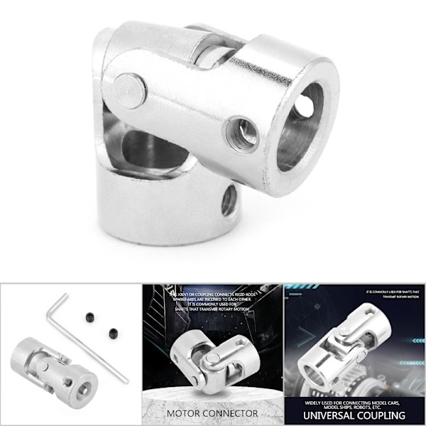 Akselkobling Motorkobling DIY Styrelengde 35 mm OD 16 mm Universalledd (10*10 mm)