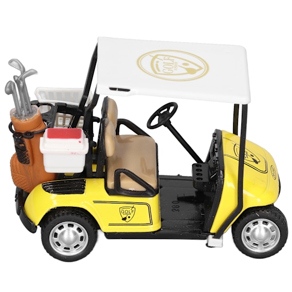1:36 Legering Action Cart Modell Simulerad Pull Back Bil Leksak Dekoration Semestergåva för BarnGul
