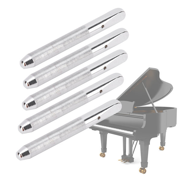 5 st piano stämningsstift i silverfärgat rostfritt stål - högkvalitativa tillbehör för musikinstrument