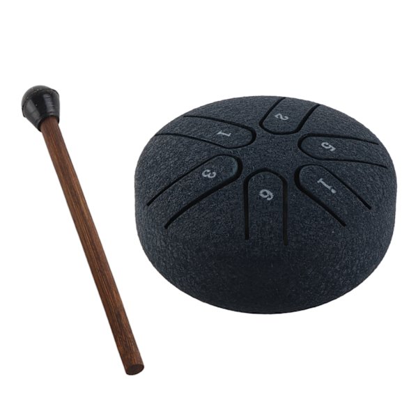 Mini 6 Note Handpan Drum - tummansininen, ammattimainen lyömäsoitin Blue