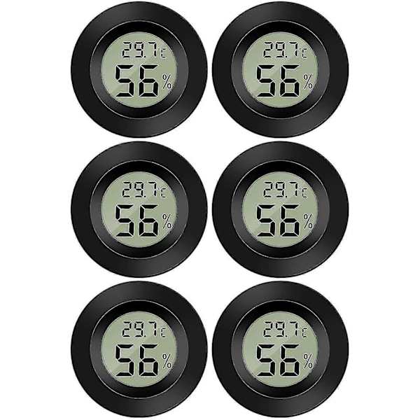 Mini Digital LCD Termometer Hygrometer Temperatur Luftfuktighet -50~70 10%~99% Rh Portabel Termometer Thermo Hygrometer Indikator För Kontor Kök