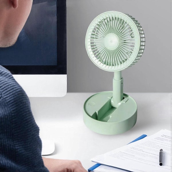 Ladattava kannettava tuuletin | Ladattava minituuletin, 3-nopeuksinen kannettava USB-tuuletin, kokoontaitettava henkilökohtainen tuuletin