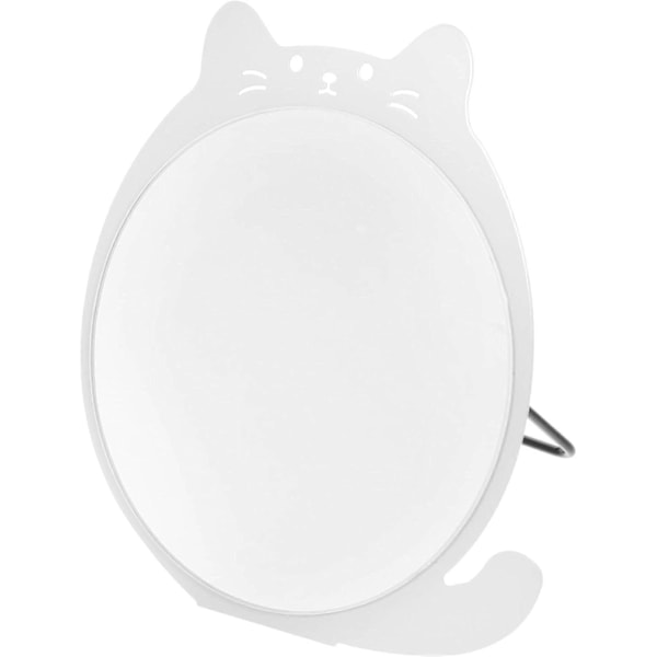 2 st Sminkbordsspegel, Liten Sminkspegel Kontorsbordsspegel Små Katt Speglar 18*18CM vit