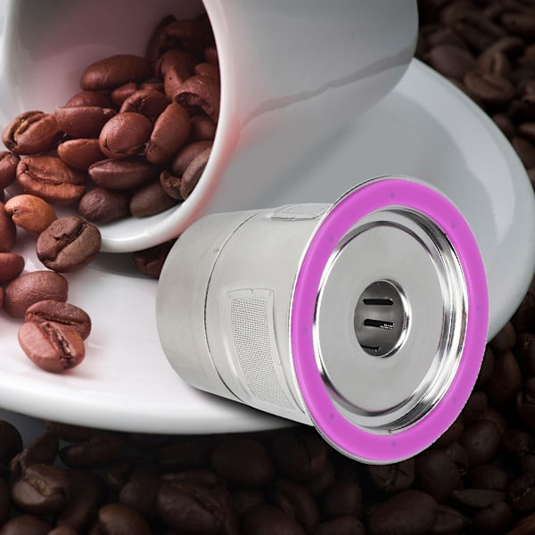 Återanvändbar kaffekapselkopp i rostfritt stål Kaffemaskinstillbehör Passar för Keurig