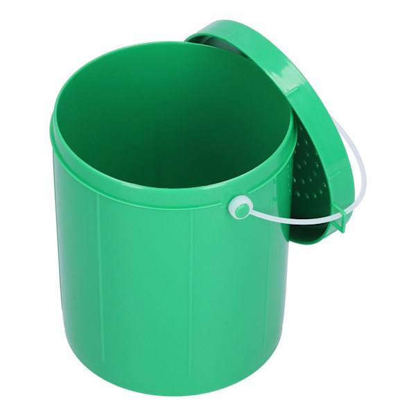 Plast Bärbar Lure Fiskebete Daggmaskar Hink Andningsbar Vent Tackle Box med handtag