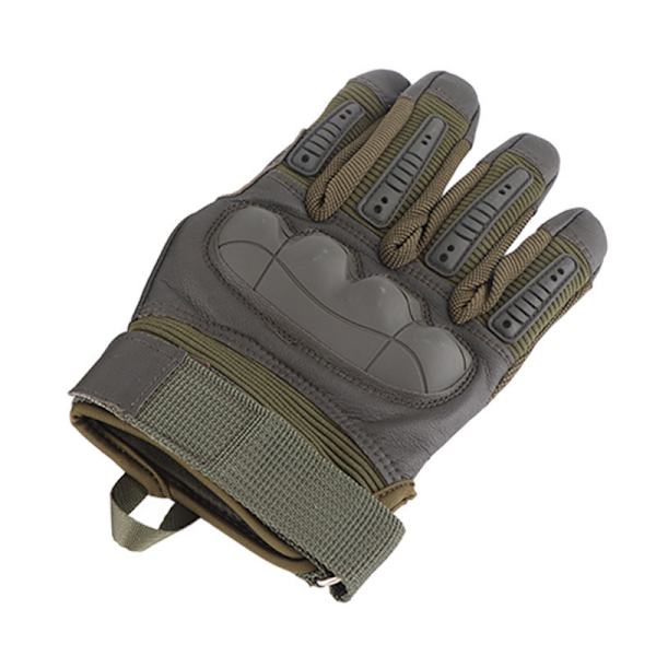Motorcykelhandskar Hårda Knogar Andningsbara Bra Grepp Anti Slip Full Finger Powersports Handskar för Lumbering Tung Industri Grön M