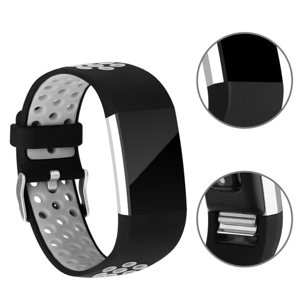 Silikone armbånd Smart Sportsarmbånd Udskiftningsrem til Fitbit Alta Sort og grå