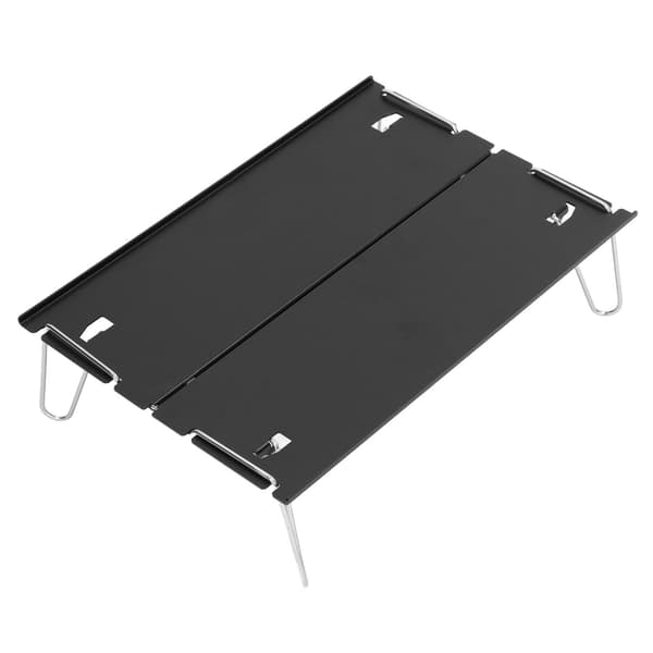 Sammenleggbart campingbord Utendørs bærbart aluminiumslegering Ultralett mini sammenleggbart bord Multifunksjonelt campingbord Svart