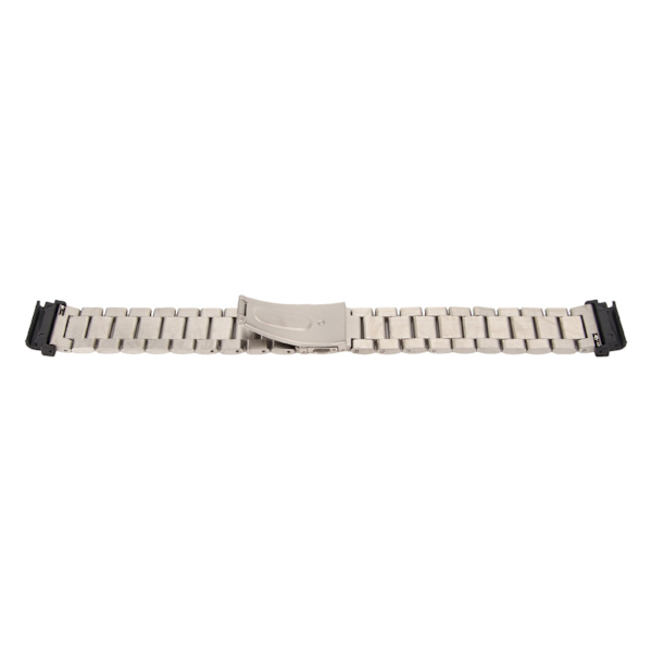 Udskiftning af urbånd i rustfrit stål dobbeltspænde 24 mm til Garmin Fenix ​​7S 6S 5S Silver
