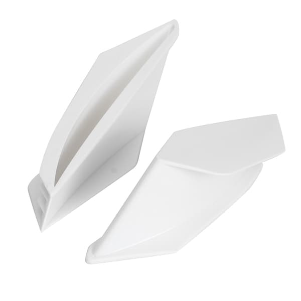 Motorcykel Aerodynamiska Winglets Spoiler Vinge Universal Modifieringstillbehör Vit