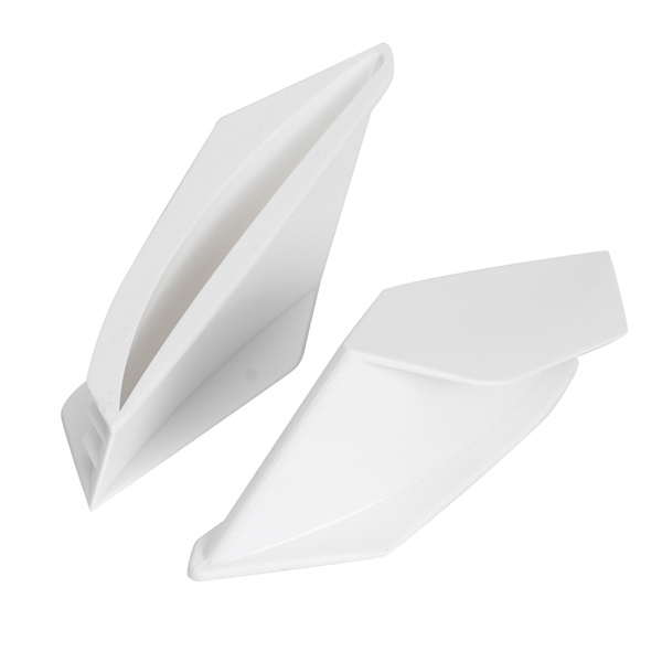 Motorcykel Aerodynamiska Winglets Spoiler Vinge Universell Modifieringstillbehör Vit