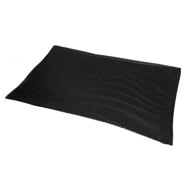 Rhinestones Tyg 45x150cm Svart Glänsande Utsökt Metall Paljetter Mesh Tyg Flexibelt aluminiumplåt