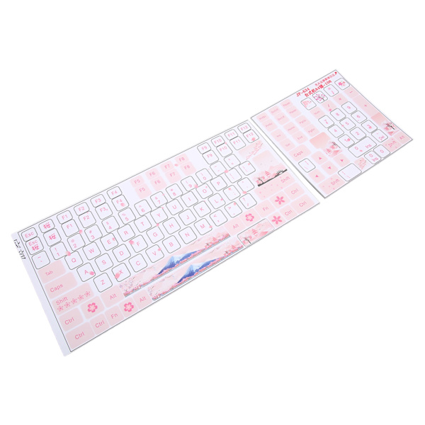 Tangentbordsdekaler Universal Desktop Computer Mekaniskt tangentbord Klart Vackra engelska Keycap Button Stickers