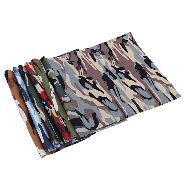 7 stk 48x48cm kamuflasjetrykk stoff bomullsstoff for DIY håndverk sying quilting making materiale