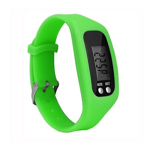 Smart Fitness Tracker Watch med LED-display - Stegräknare, stegräknare, kaloriräknare Grön