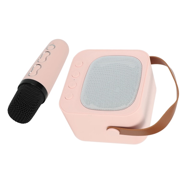 Mini Karaokelaitteet Kannettava Bluetooth-kaiutin Langattomalla Mikrofonilla Basso Diskanttisäädöllä Pinkki
