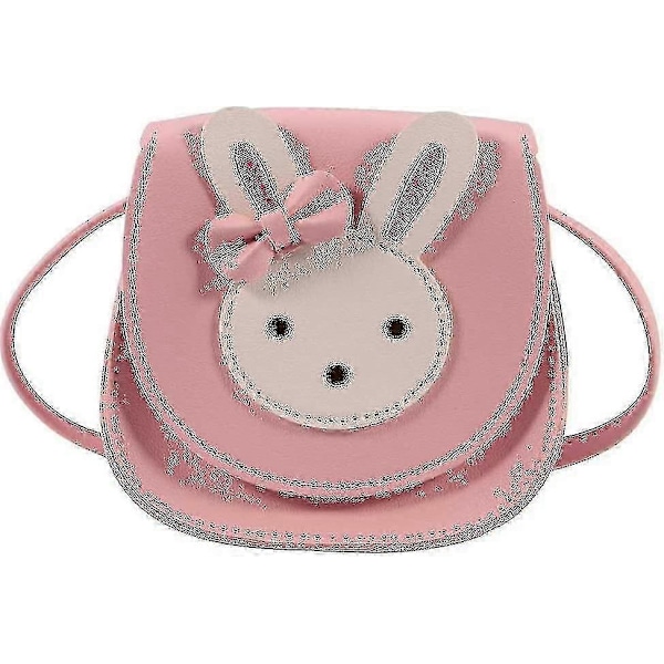 Skuldertaske til piger Crossbody taske Sød Kanin Pu Læder Håndtaske Tegneserie Dyr Mini Taske Til Førskolebørn Småbørn Baby Piger (pink) 1 stk