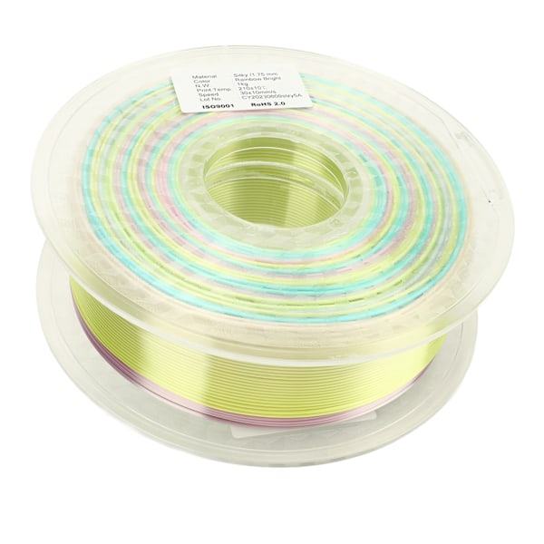 PLA Filament Farvegradient Regnbue Multifarvet Silkeblank 1,75 mm 3D-printer Filament