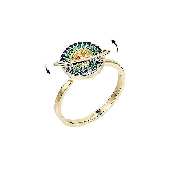 Stressavlastande zirkonring för kvinnor silver