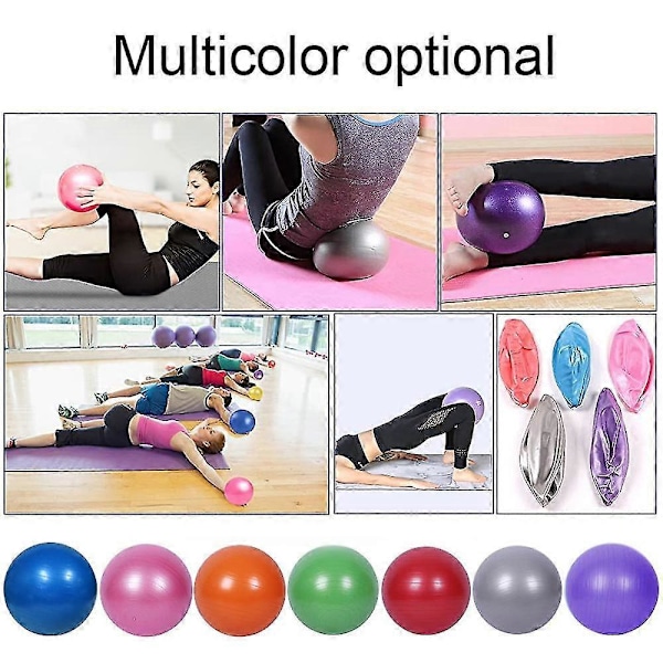 Mini Pilates-pallo - keskivartaloharjoitteluun, täytetään pillillä, ei tarvita pumppua, punainen
