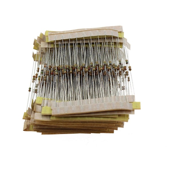 1/6w 5% 640 stk. 64 Værdier 1r - 10mr Kulfilm Modstand Assorteret Kit Sæt