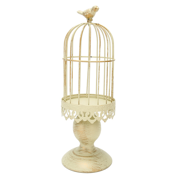 Birdcage lysestake dekorative fuglebur Metall lysestake Retro shabby lysestake for skrivebordsdekorasjon i hjemmet