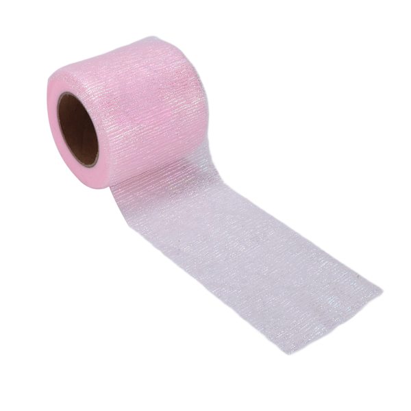 Tulle-rulla Symphony Line -verkkorulla Manuaalinen DIY-päähine Solmioverkko Kangaslisävarusteet Vaaleanpunainen