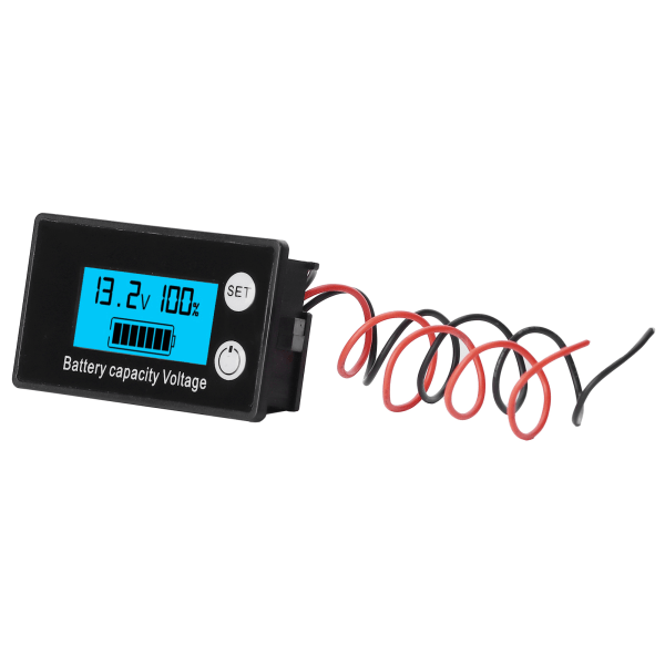 JX‑6133 LCD DC-spänningsmätare Vattentät batterikapacitetstestare Spänningsmonitor DC8‑100V Blå