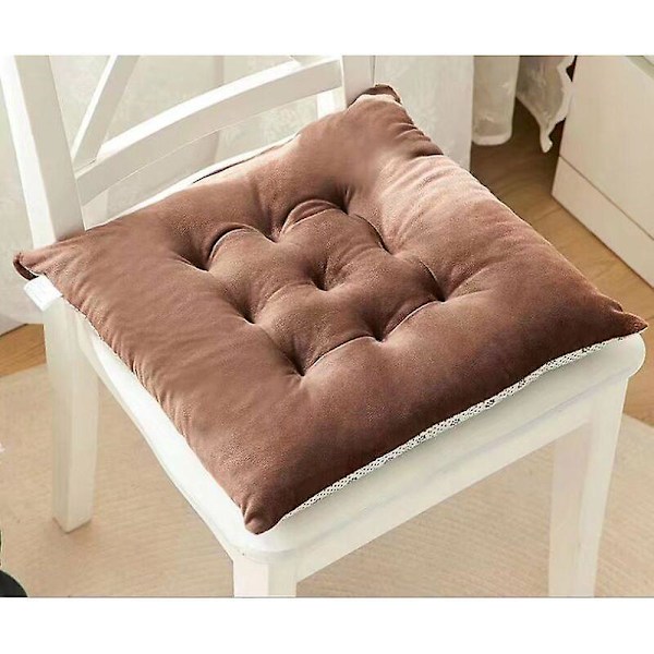 Firkantet stolpute, stilig sovesal, klasseromsstolpute og vinterfortykning setepute, ensfarget plysjpute - 40 * 40 cm