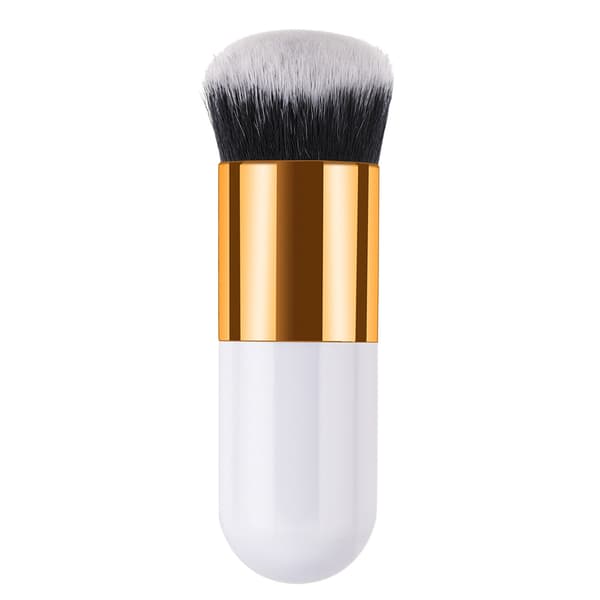 Makeupbørste Bløde børster Sød Stilfuld Bærbar Kosmetikbørste Professionelle Makeupværktøjer Hvid Guld